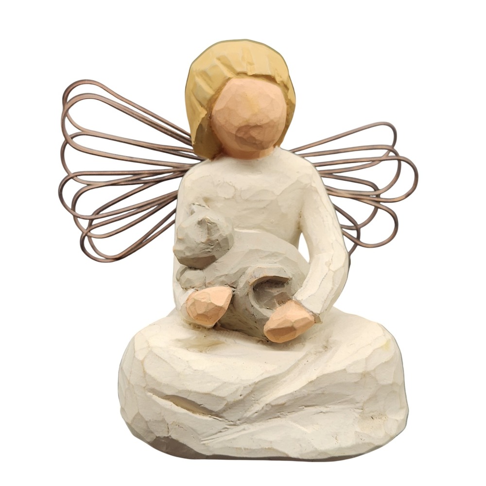Willow Tree Angel of Kindness Figurine Susan Lordi Demdaco Cat 1999 Seated Angel